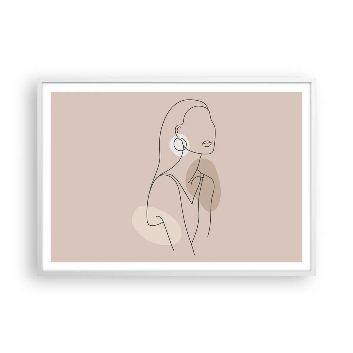 Poster în ramă albă - Icoana fecioarei - 100x70 cm