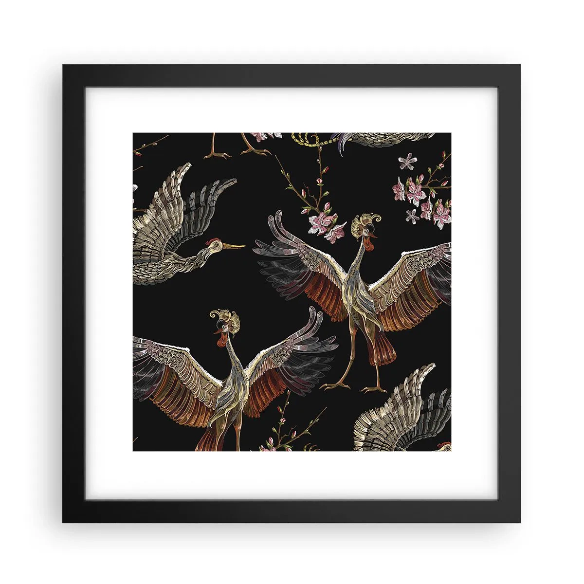 Poster în ramă neagră - Pasăre de basm - 30x30 cm