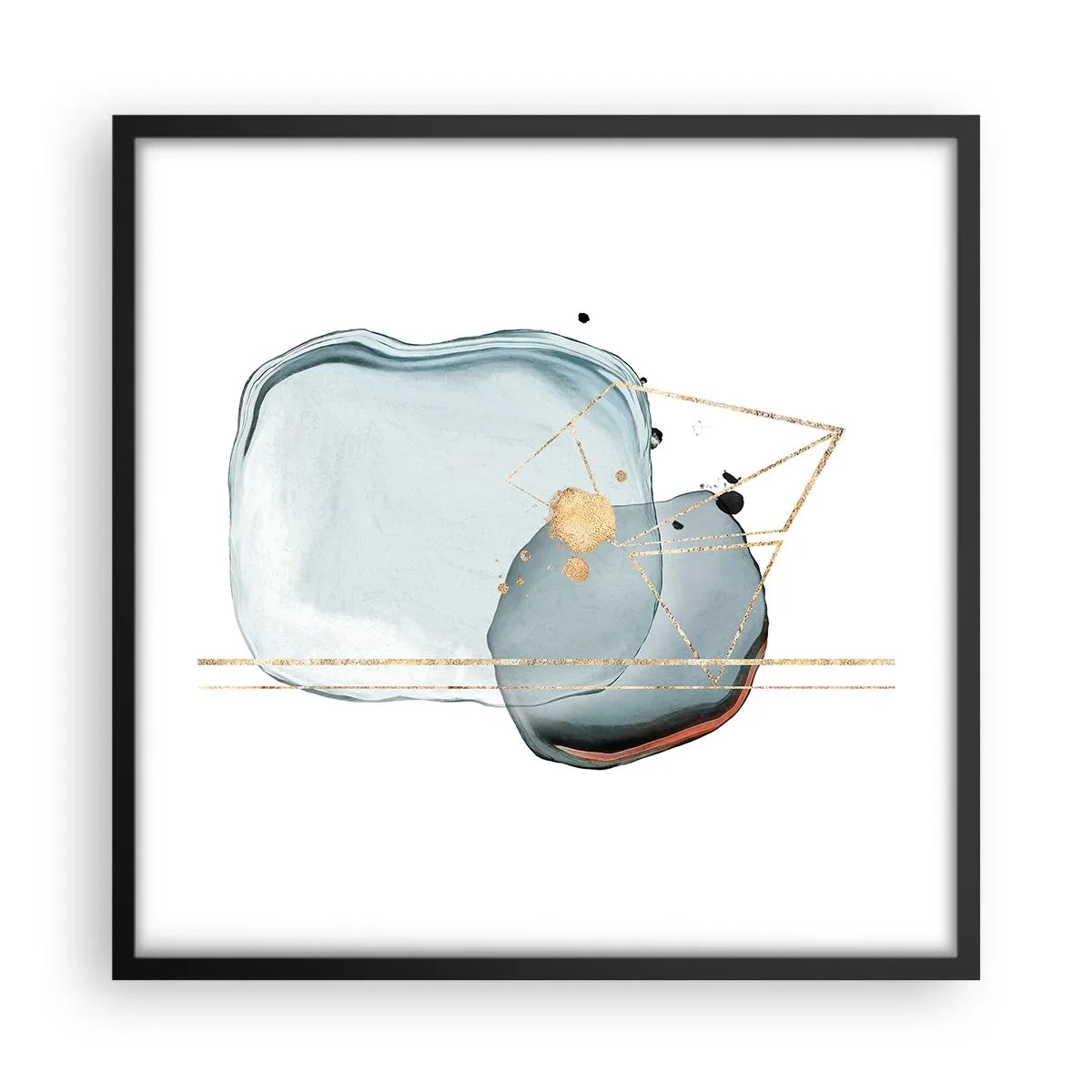 Poster în ramă neagră - Studiul picăturii - 50x50 cm