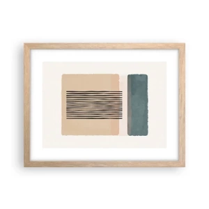 Poster în ramă de stejar deschis - Totul este în regulă - 40x30 cm