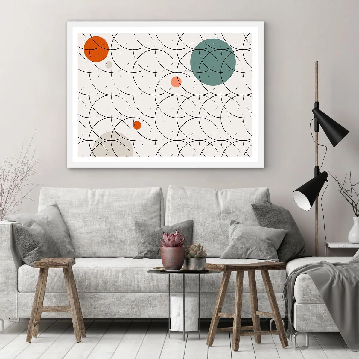 Poster în ramă albă - În spiritul pop-art - 70x50 cm