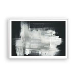 Poster în ramă albă - Țesut vertical și orizontal - 91x61 cm