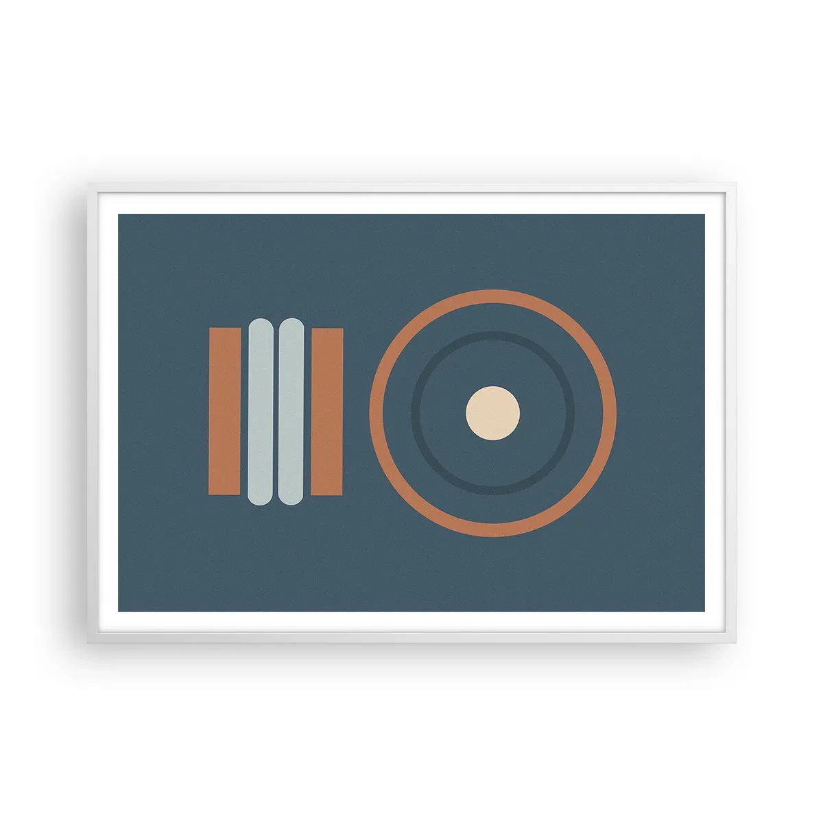 Poster în ramă albă - Esența problemei - 100x70 cm