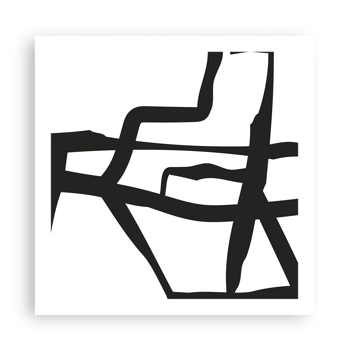 Poster - Construcție în alb și negru - 60x60 cm