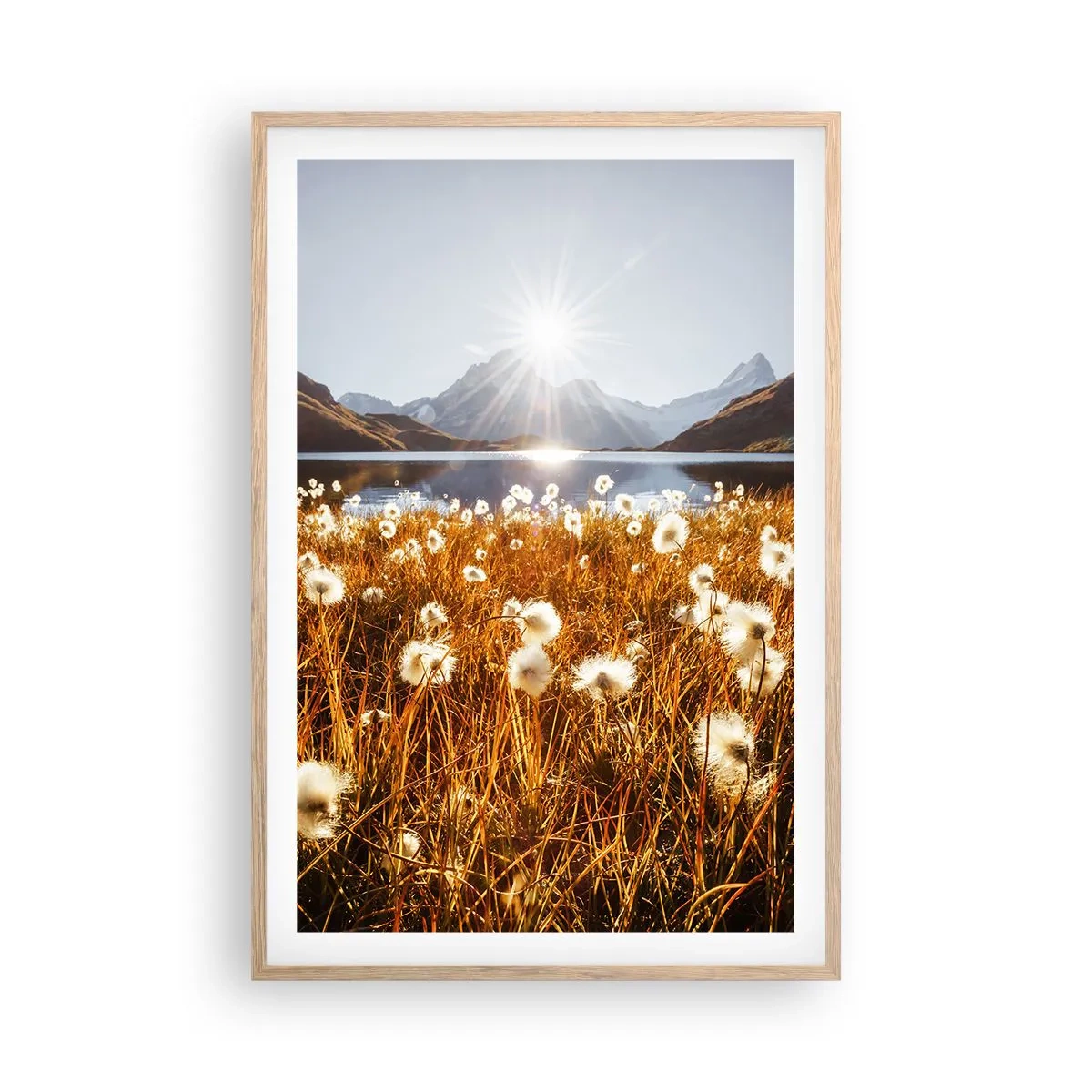 Poster în ramă de stejar deschis - Duritatea rocilor, moliciunea ierbii - 61x91 cm