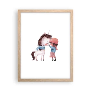 Poster în ramă de stejar deschis - O poveste de iarnă - 30x40 cm