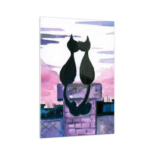 Tablou pe sticlă - Rendez-vous sub lună - 70x100 cm