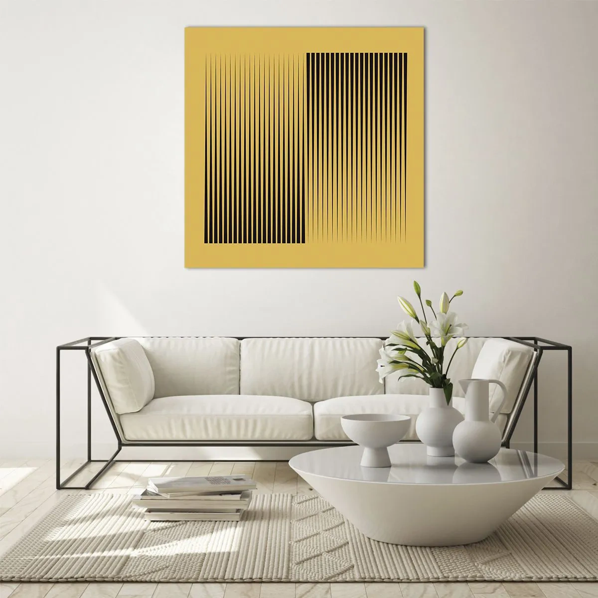 Tablou pe sticlă - Pătratul contrariilor - 70x70 cm