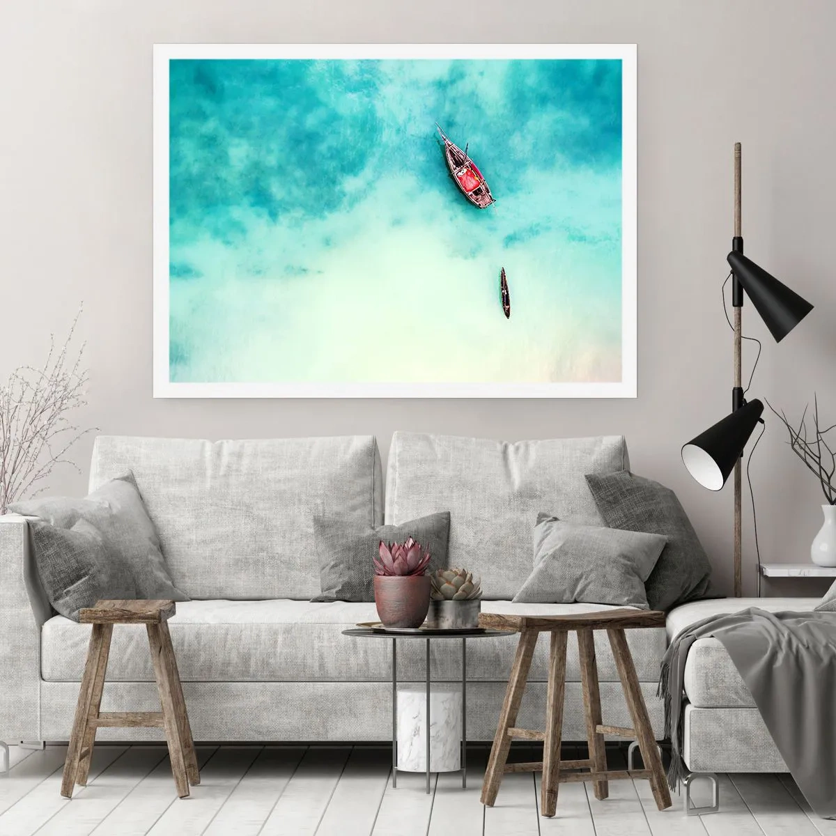 Poster - Pe plajele din Zanzibar, când apele în exces... - 91x61 cm