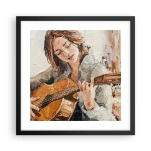 Poster în ramă neagră - Concert pentru chitară și inima unei fete - 40x40 cm
