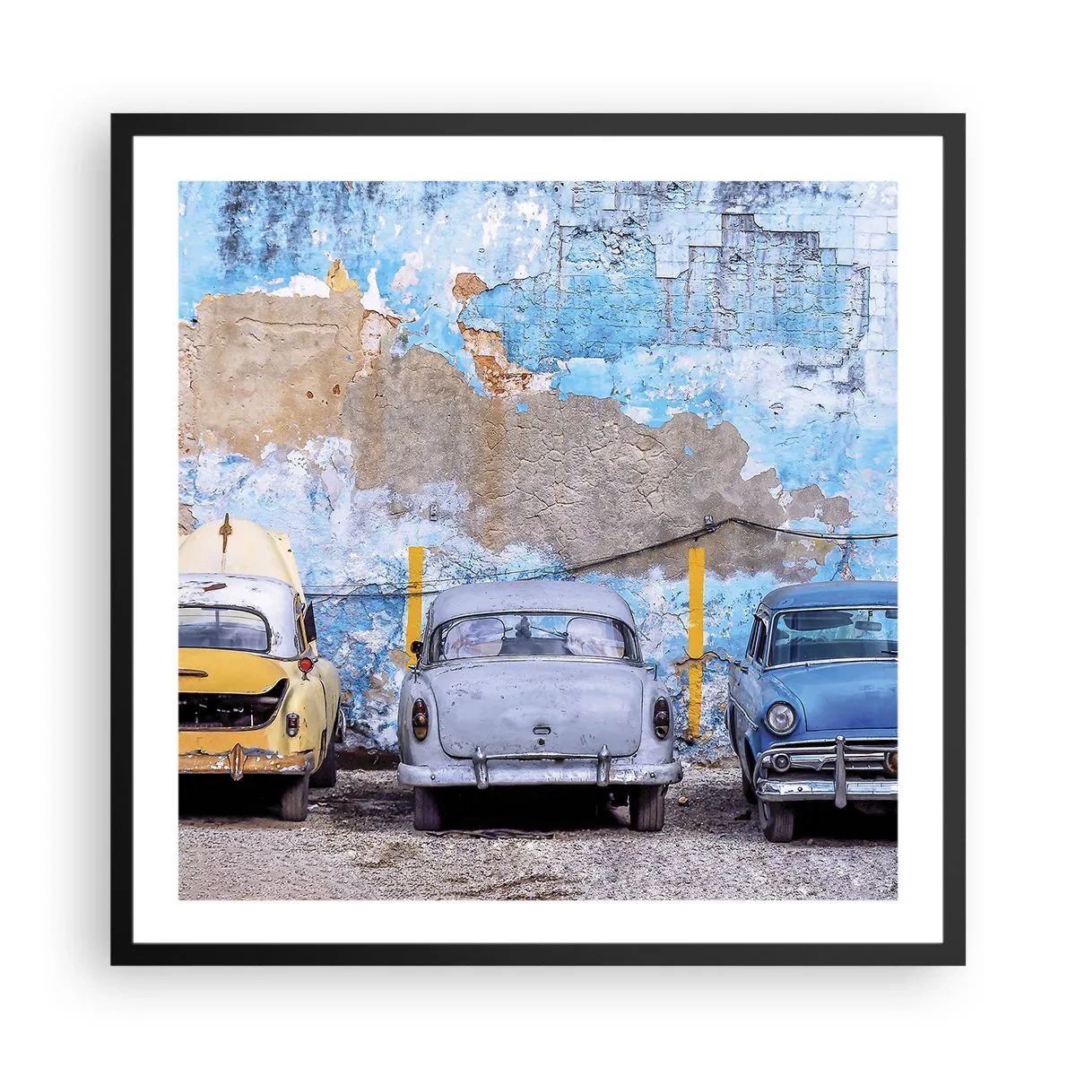 Poster în ramă neagră - Întâlnirea veteranilor - 60x60 cm