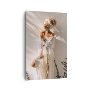 Tablou pe pânză - Soarele și fata - 80x120 cm