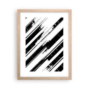 Poster în ramă de stejar deschis - Compoziție intensă și dinamică - 30x40 cm
