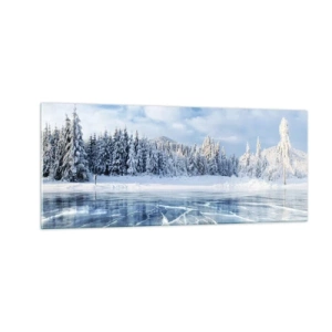 Tablou pe sticlă - O priveliște orbitoare și cristalină - 100x40 cm