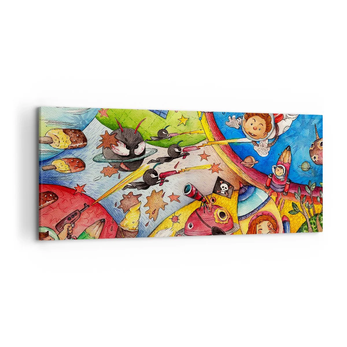 Tablou pe pânză - O mare aventură spațială - 120x50 cm