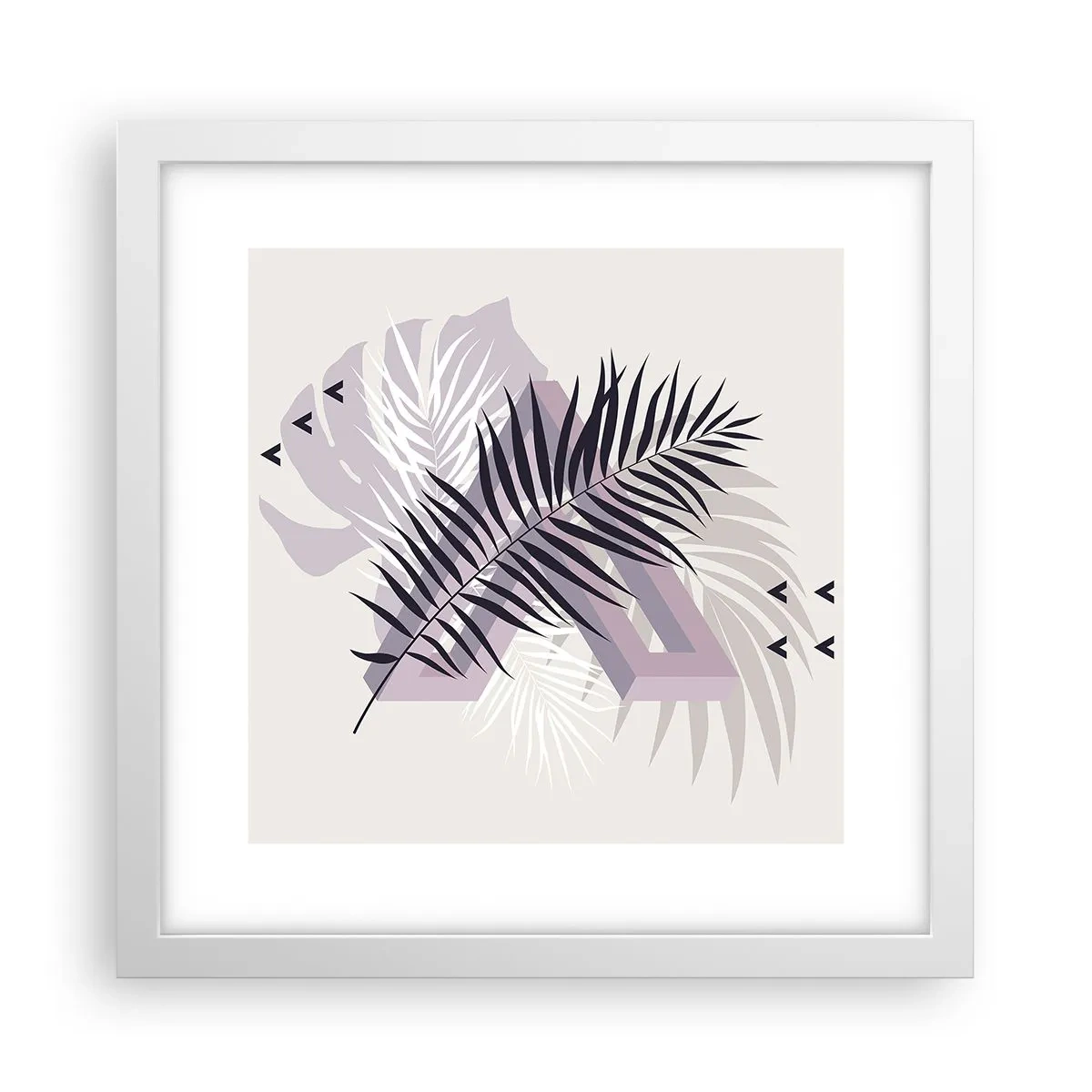 Poster în ramă albă - Umbra unei umbre - 30x30 cm