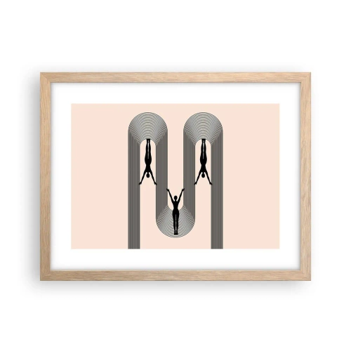 Poster în ramă de stejar deschis - Cu susul în jos - 40x30 cm
