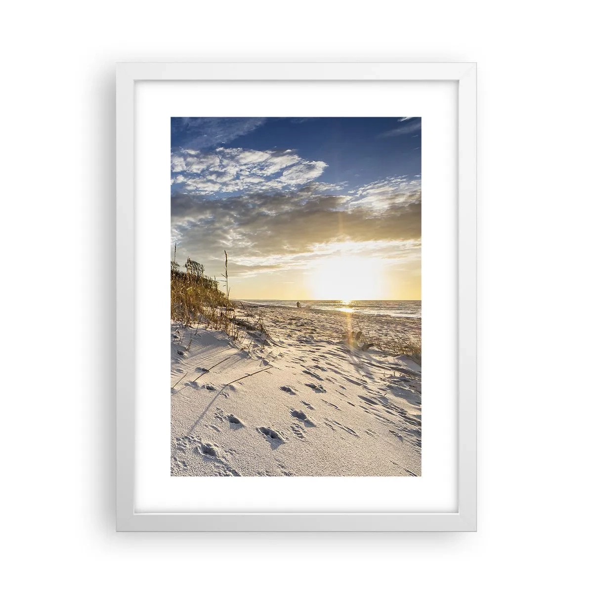 Poster în ramă albă - Invitație la o plimbare - 30x40 cm