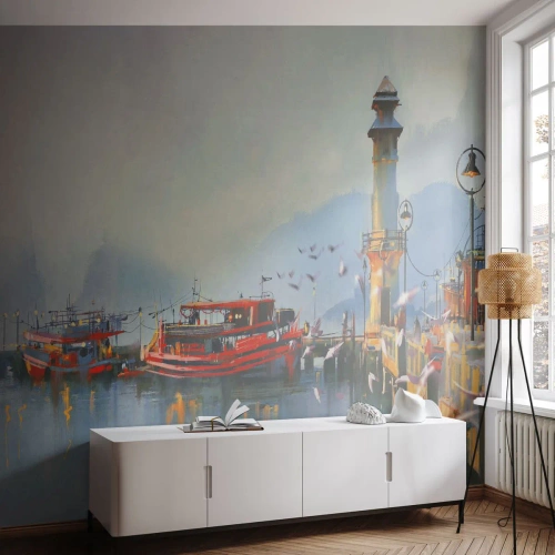 Tapet Premium Sand - La capătul lumii - Peisaj, Port, Far - 500x350 cm