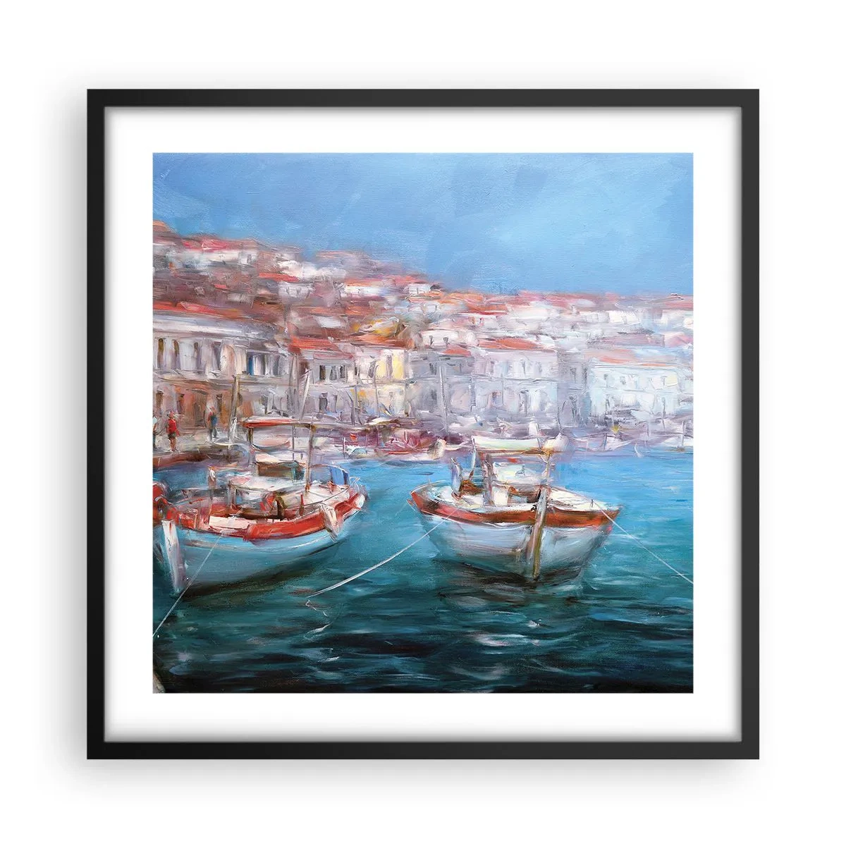 Poster în ramă neagră - Golful italian - 50x50 cm