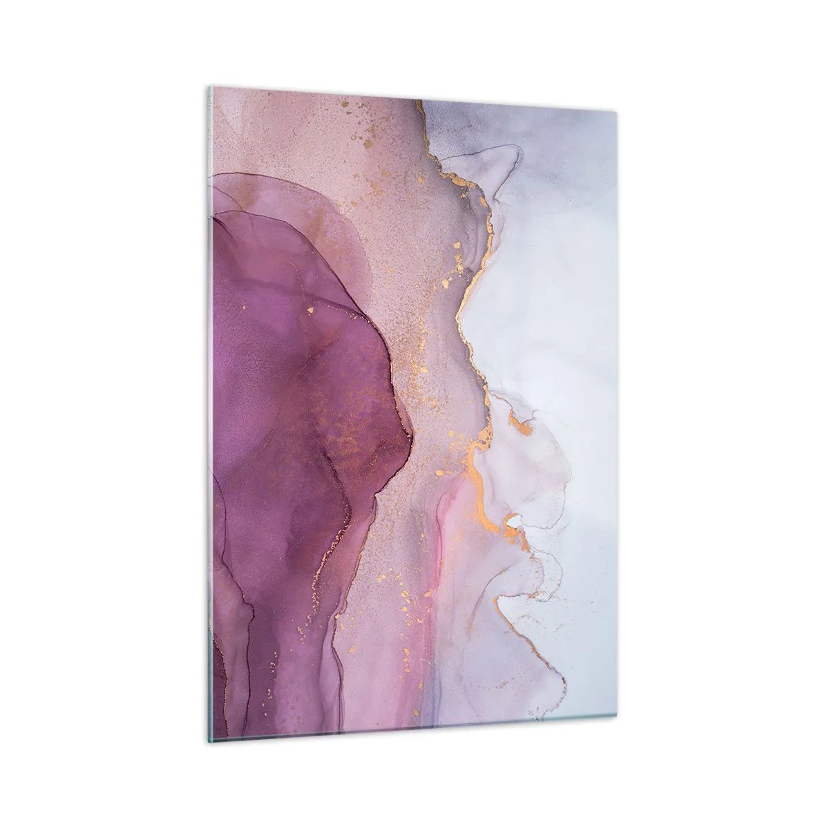 Tablou pe sticlă - Valuri de liliac și violet - 50x70 cm