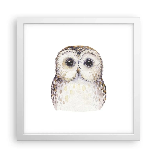 Poster în ramă albă - Uită-te în ochii mei - 30x30 cm