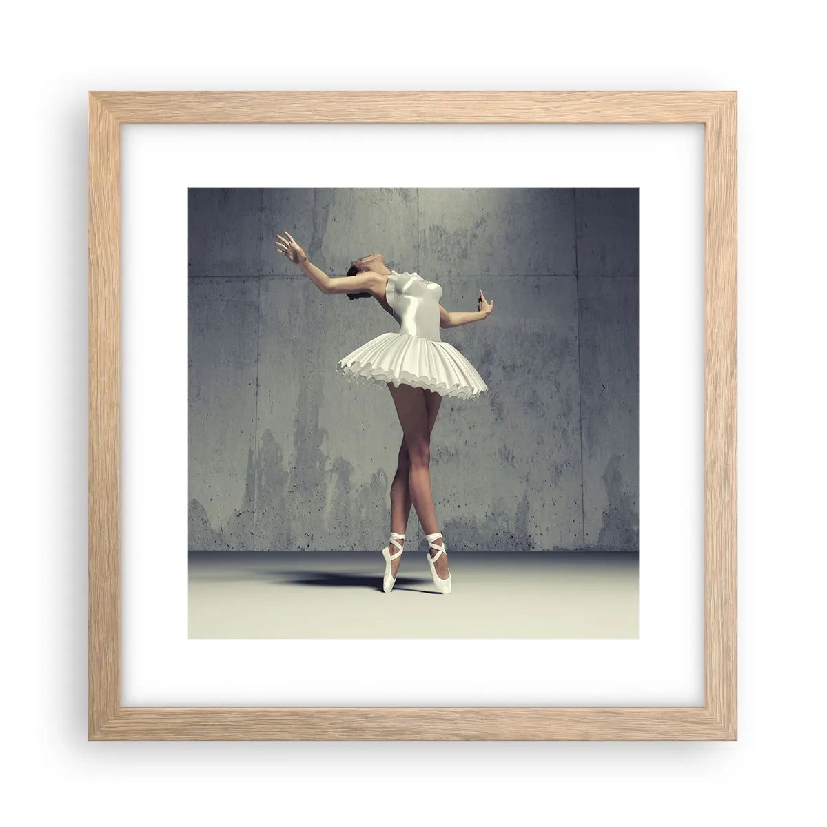 Poster în ramă de stejar deschis - Ușoară ca o pasăre - 30x30 cm