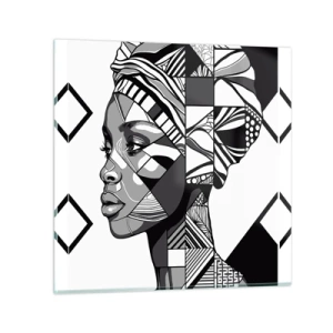 Tablou pe sticlă - Portret etnic - 50x50 cm