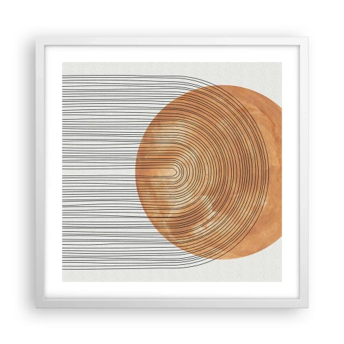 Poster în ramă albă - Compoziția solară - 50x50 cm