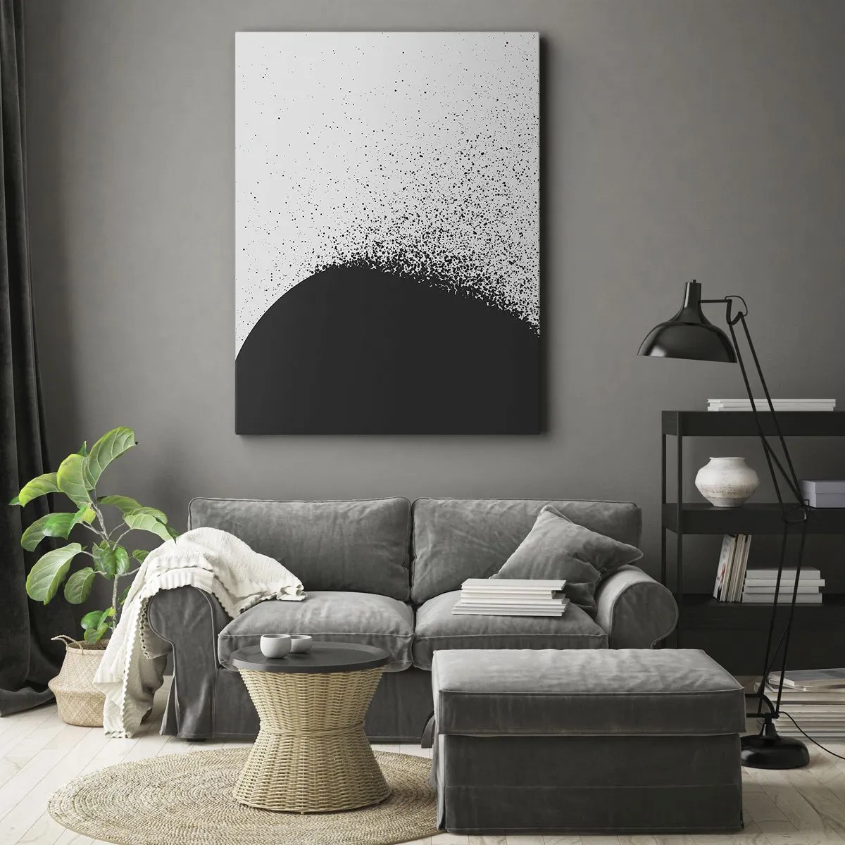 Tablou pe pânză - Mișcarea particulelor - 50x70 cm