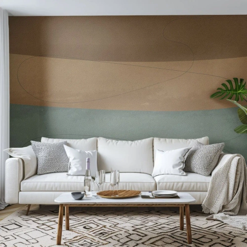 Tapet Premium Sand - Compoziție orizontală - Abstracția, Bucată, Artă Modernă - 450x315 cm