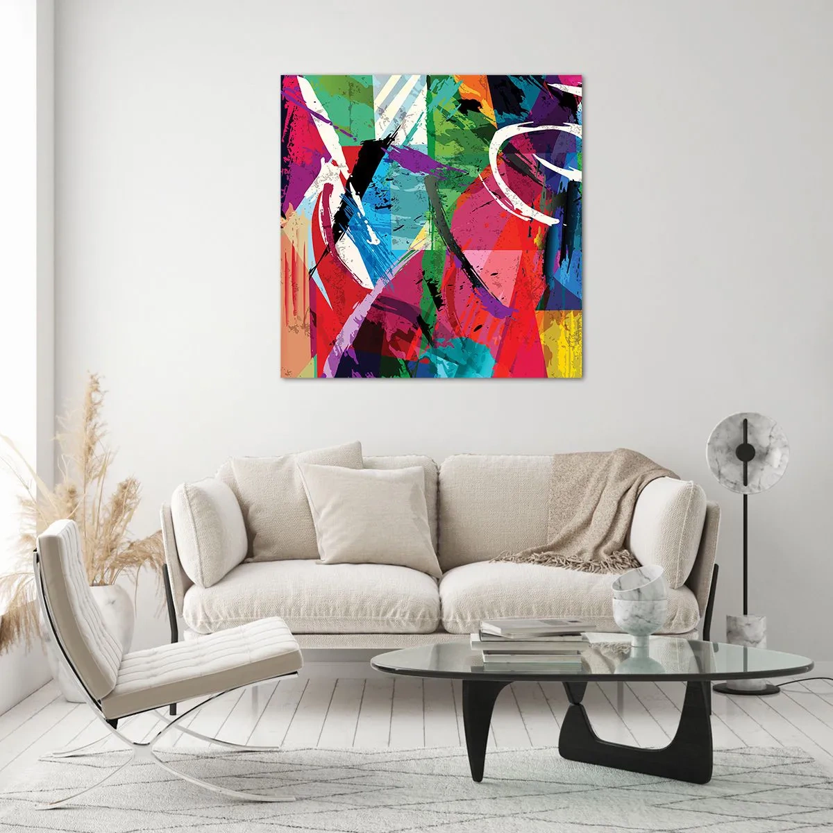 Tablou pe sticlă - Rapid, vioi și plin de viață - 30x30 cm