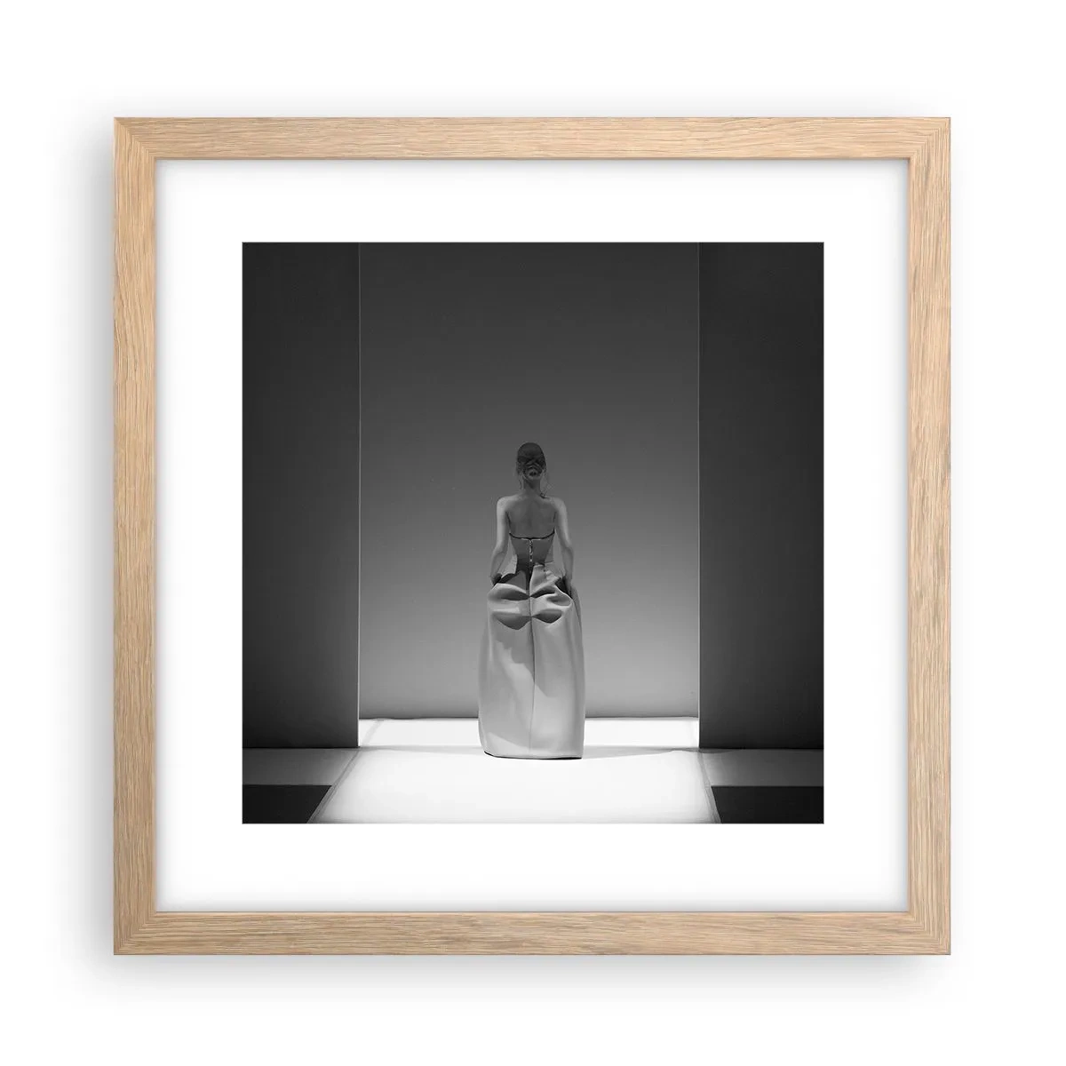 Poster în ramă de stejar deschis - Simplitate sofisticată - 30x30 cm