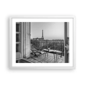 Poster în ramă albă - După-amiază pariziană - 50x40 cm