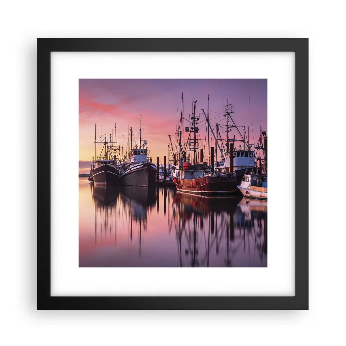 Poster în ramă neagră - Înainte de o zi plină - 30x30 cm