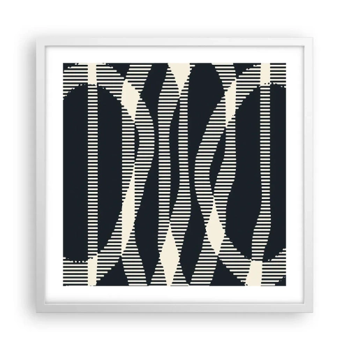 Poster în ramă albă - Încercare de străpungere a întunericului - 50x50 cm