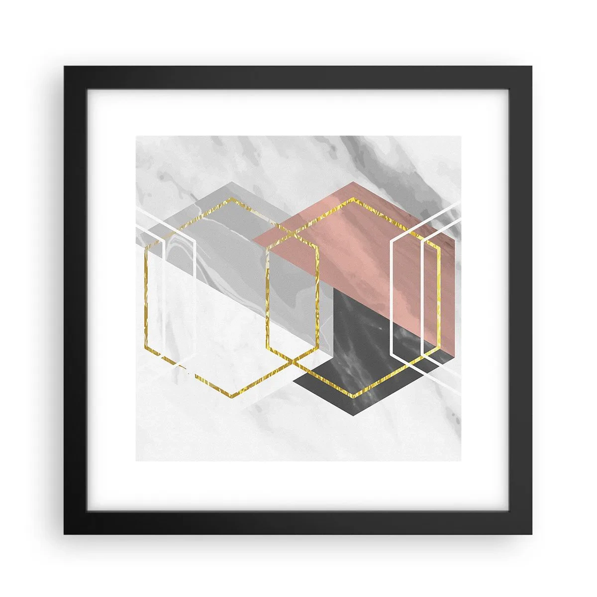 Poster în ramă neagră - Compoziția lanțului - 30x30 cm