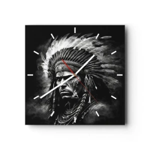 Ceas de perete - Ceas pe sticlă - Conducător și luptător - 30x30 cm