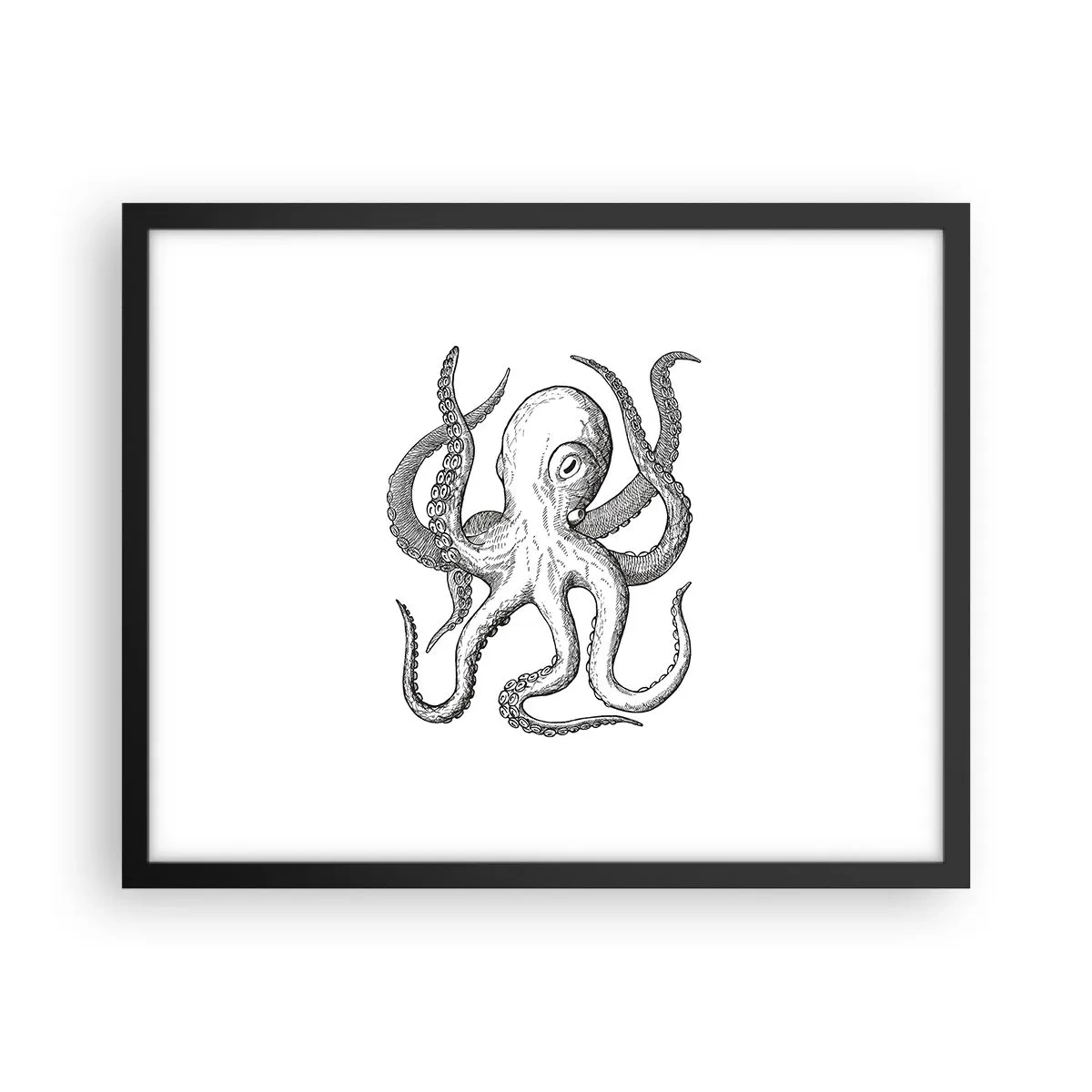 Poster în ramă neagră - Dansând cu valurile - 50x40 cm