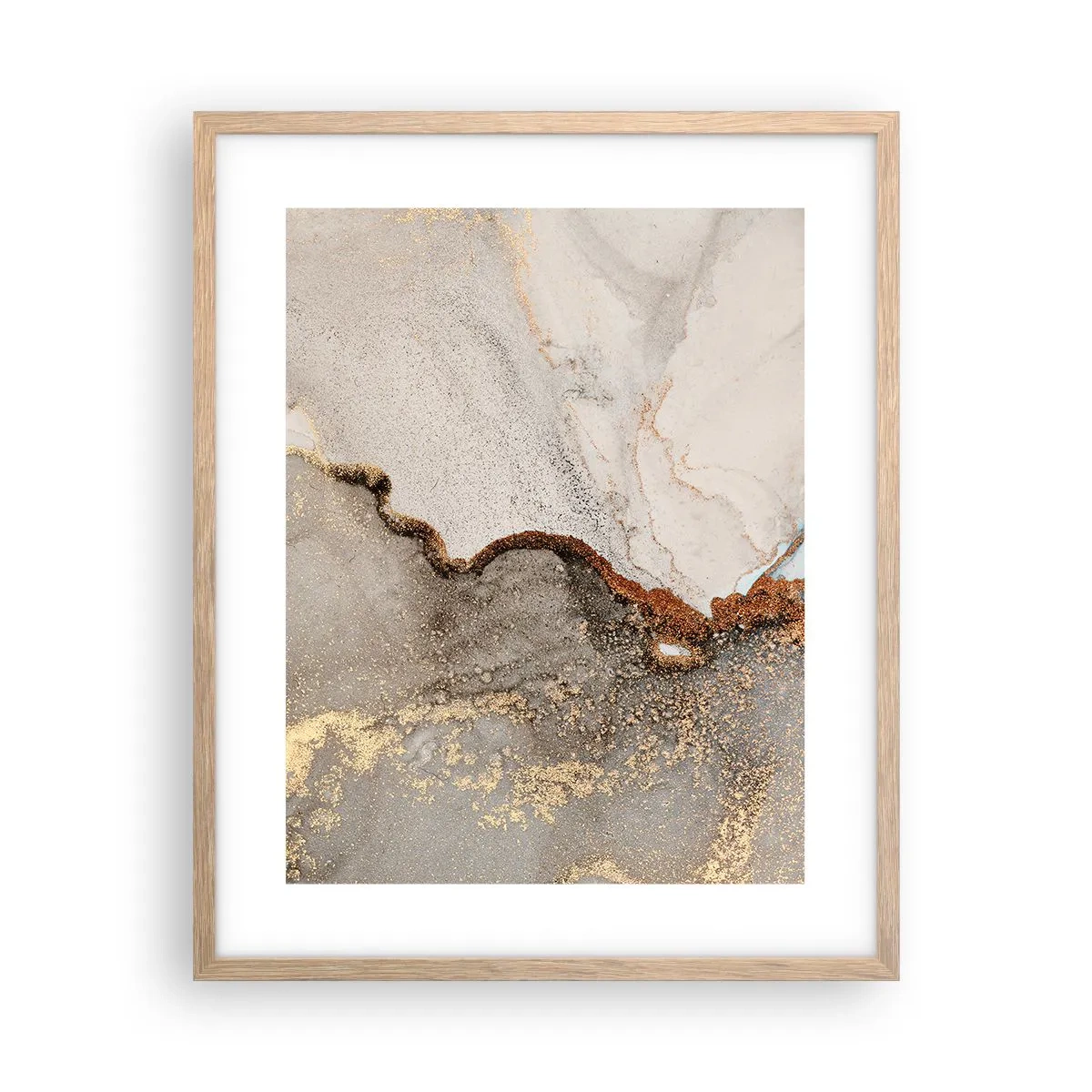 Poster în ramă de stejar deschis - La granița culorilor - 40x50 cm