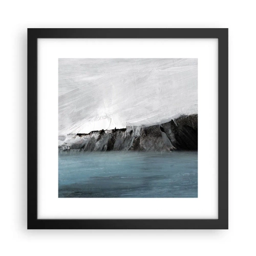 Poster în ramă neagră - Apă - pământ: lupta elementelor - 30x30 cm