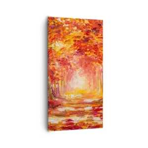 Tablou pe pânză - Pădurea de cupru - 65x120 cm