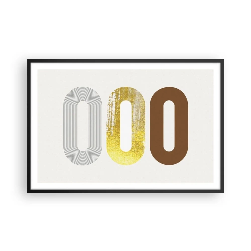 Poster în ramă neagră - Ooo! - 91x61 cm