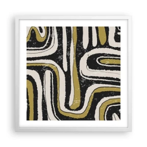 Poster în ramă albă - Compoziție: pasaje și alei - 50x50 cm