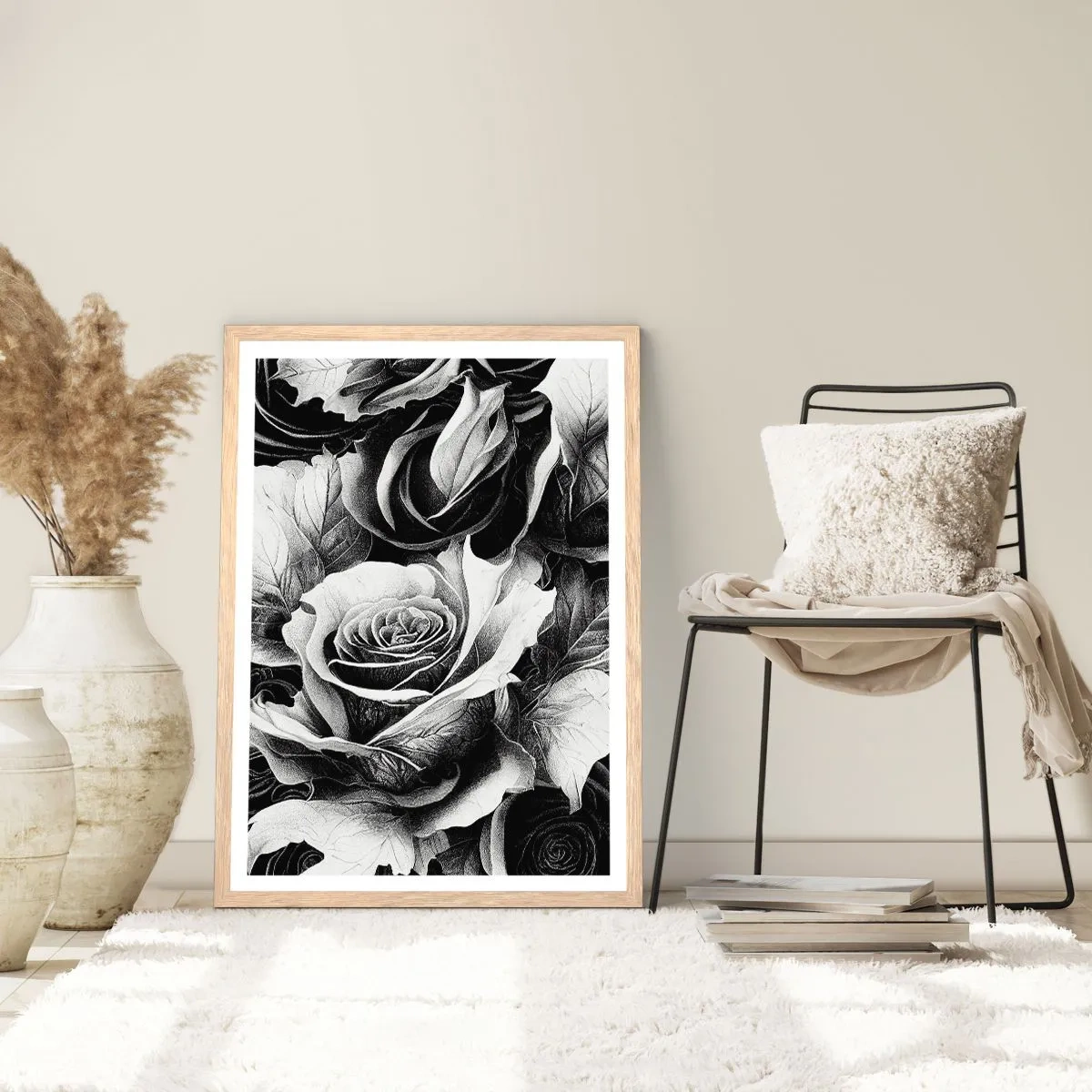 Poster în ramă de stejar deschis - Mereu regina - 70x100 cm