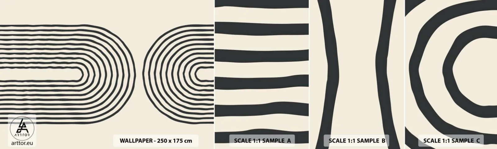 Mostră tapet autocolant Deluxe Sticker - În curând... - Abstracția, Grafică, Bucată - 100x30 cm