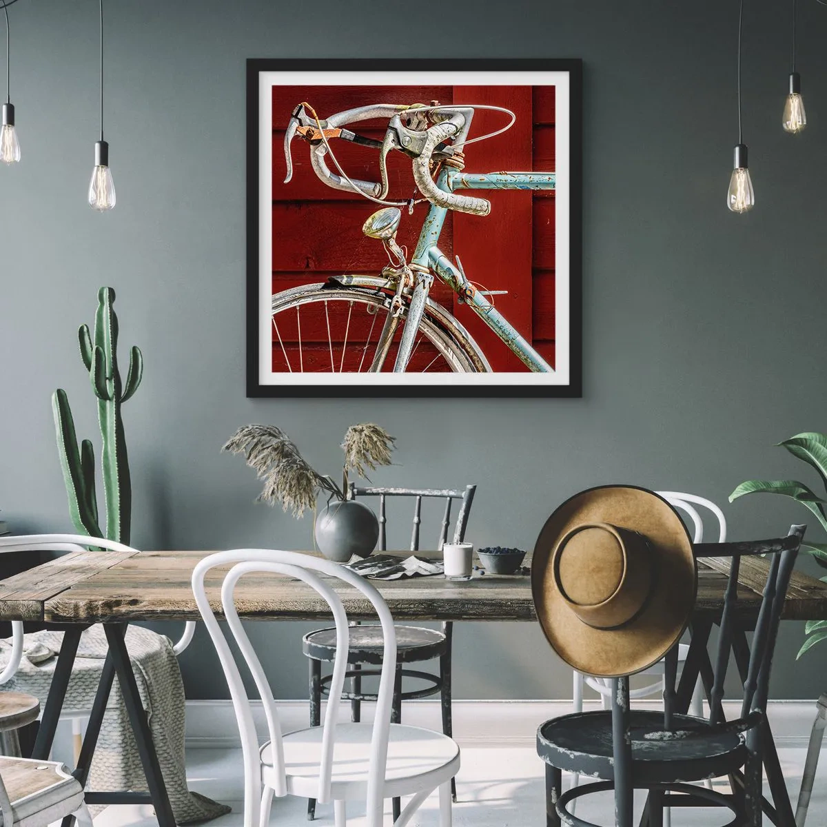 Poster în ramă neagră - Creat pentru victorie - 40x40 cm