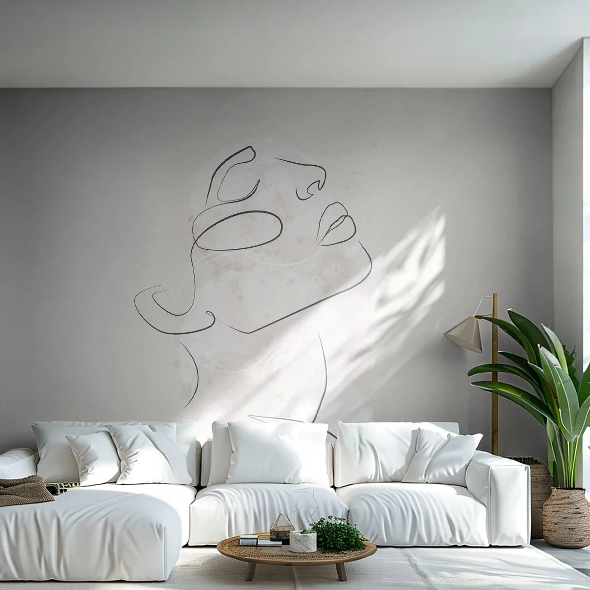 Tapet Premium Sand - Schiță de vis - Chipul de femeie, Femeie, Grafică - 300x210 cm