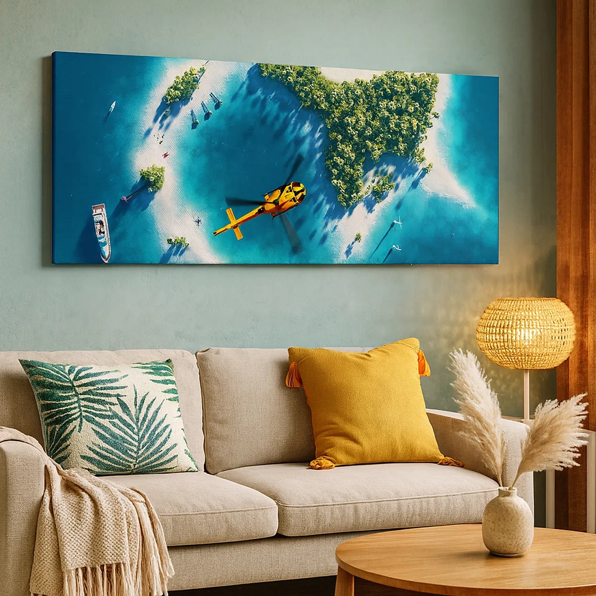 Tablou pe pânză - Cumpără-ți o insulă - 30x30 cm