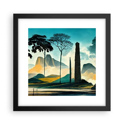 Poster în ramă neagră - Din ce în ce mai sus - 30x30 cm